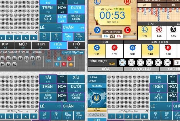 chơi game Keno trực tuyến