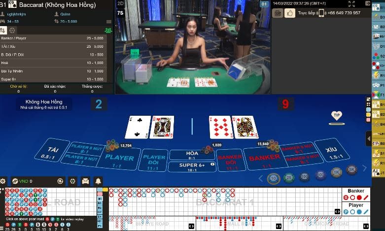 Baccarat trực tuyến tại casino club w